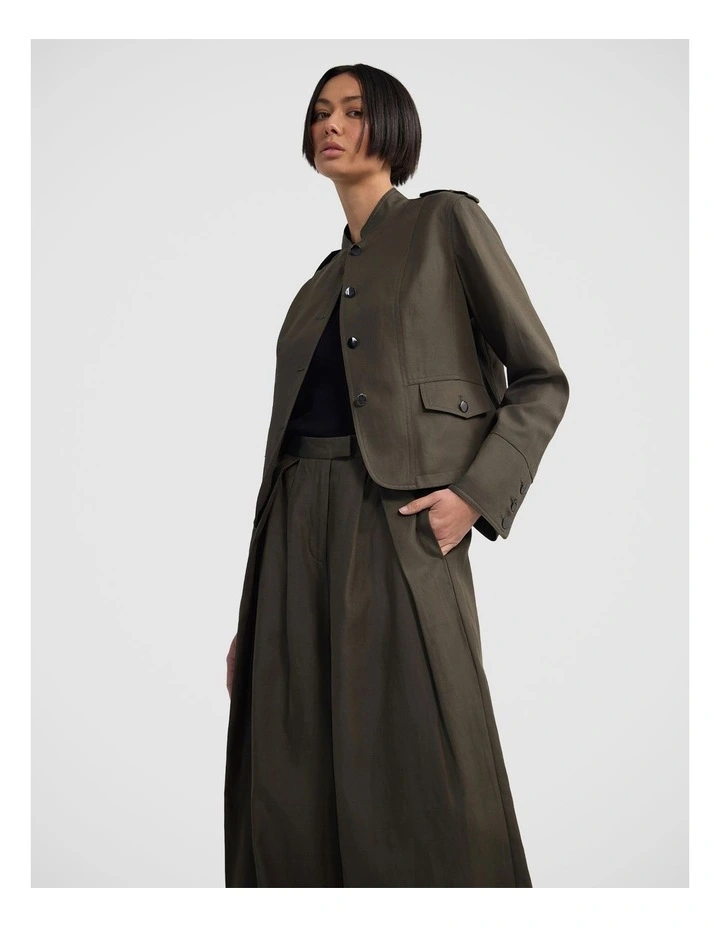 Mimi Military Jacket in Green image 4