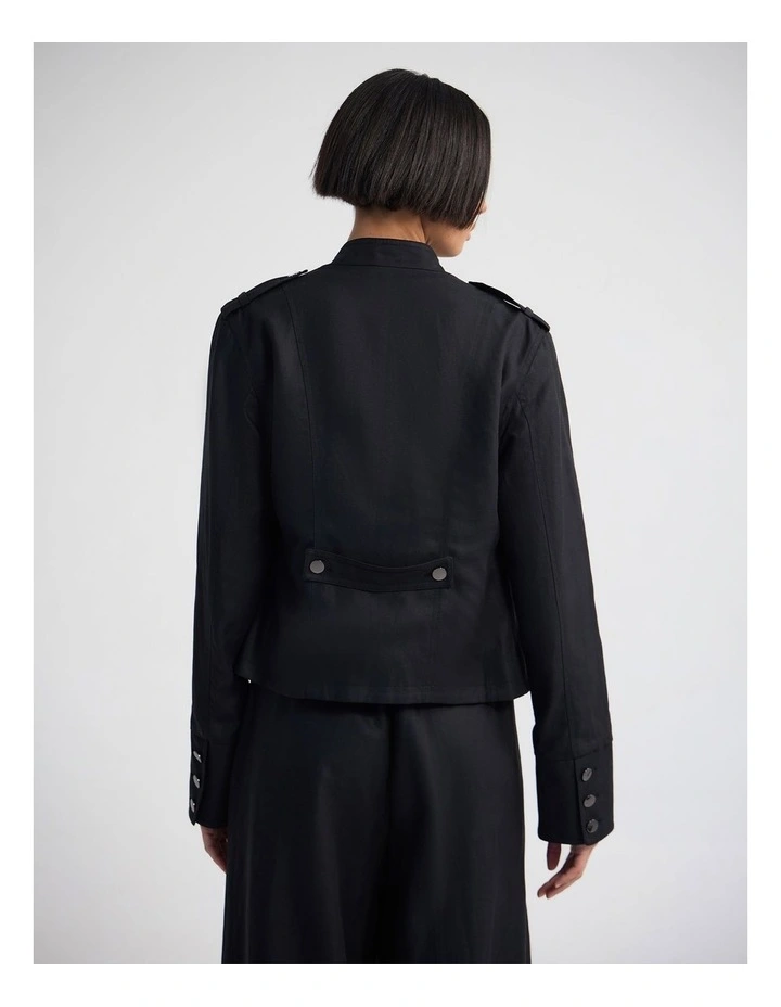 Mimi Military Jacket in Black image 2