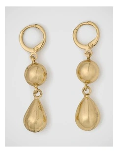 Indra Drop Earrings in Pale Gold
