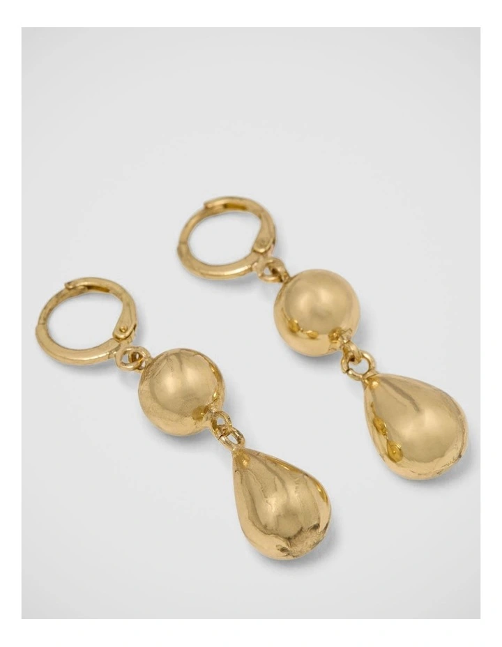 Indra Drop Earrings in Pale Gold image 2