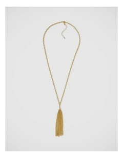 Vienna Fringe Necklace in Pale Gold