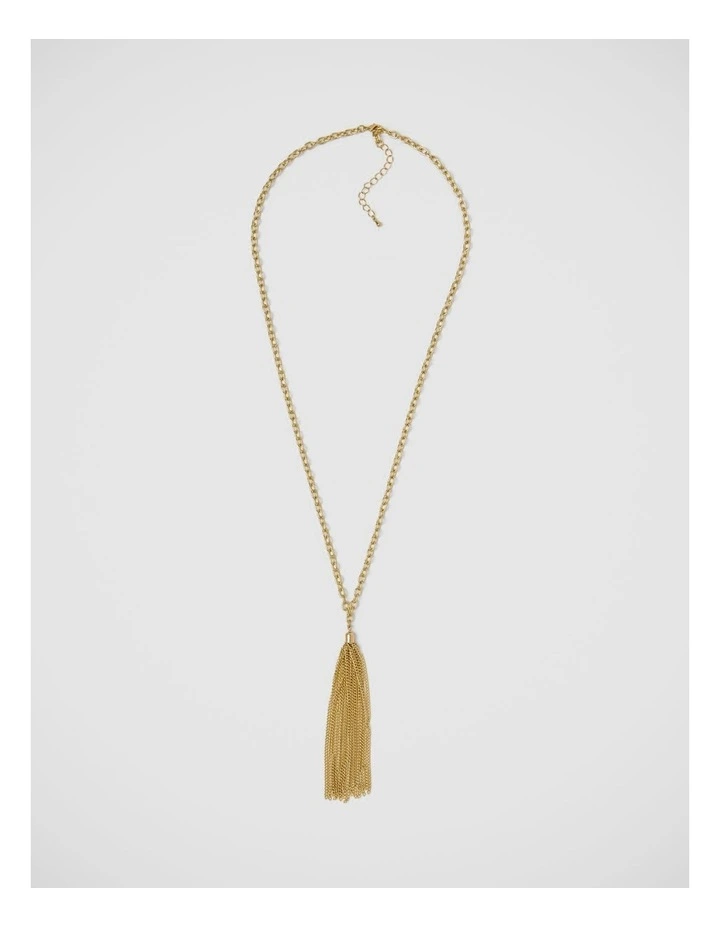 Vienna Fringe Necklace in Pale Gold image 1