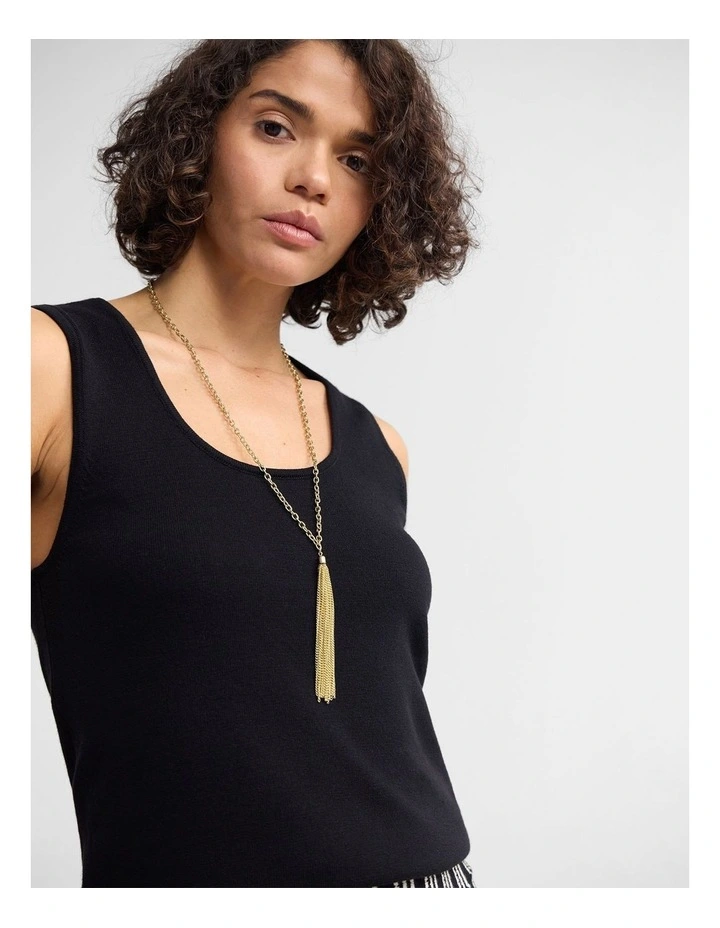 Vienna Fringe Necklace in Pale Gold image 2