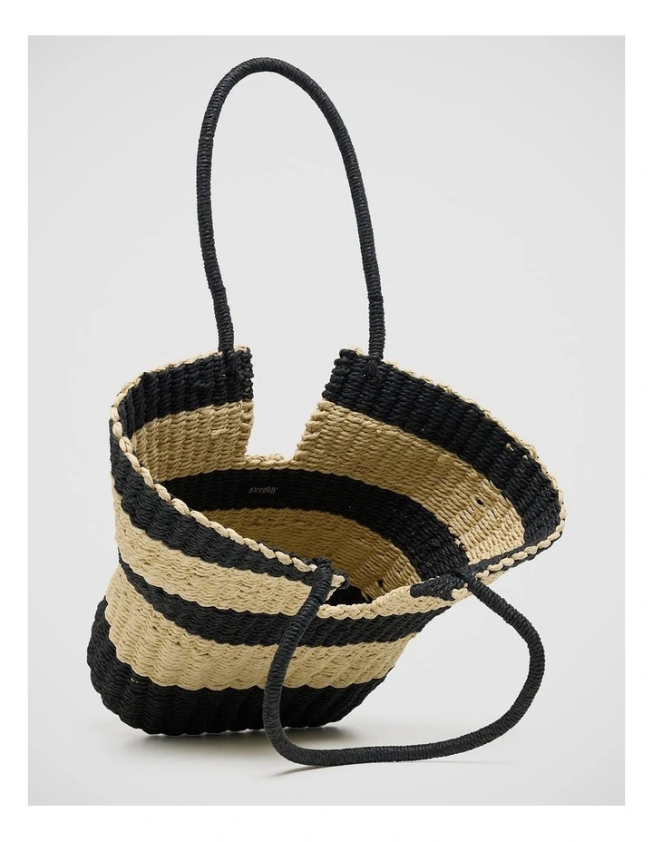 Madison Tote in Black/Natural image 5