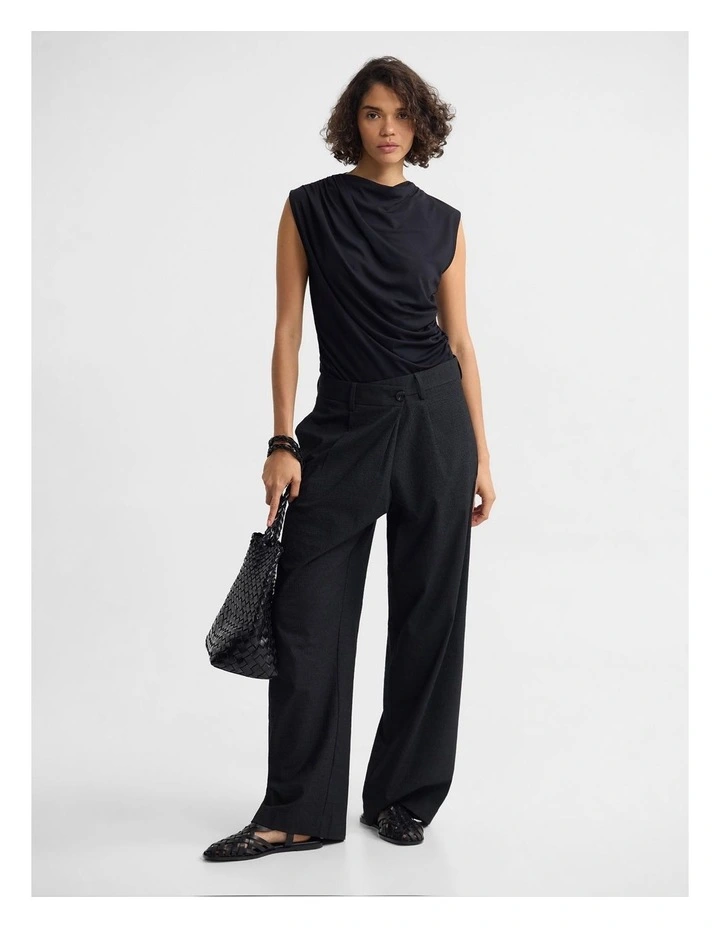 Aster Jersey Top in Black image 4