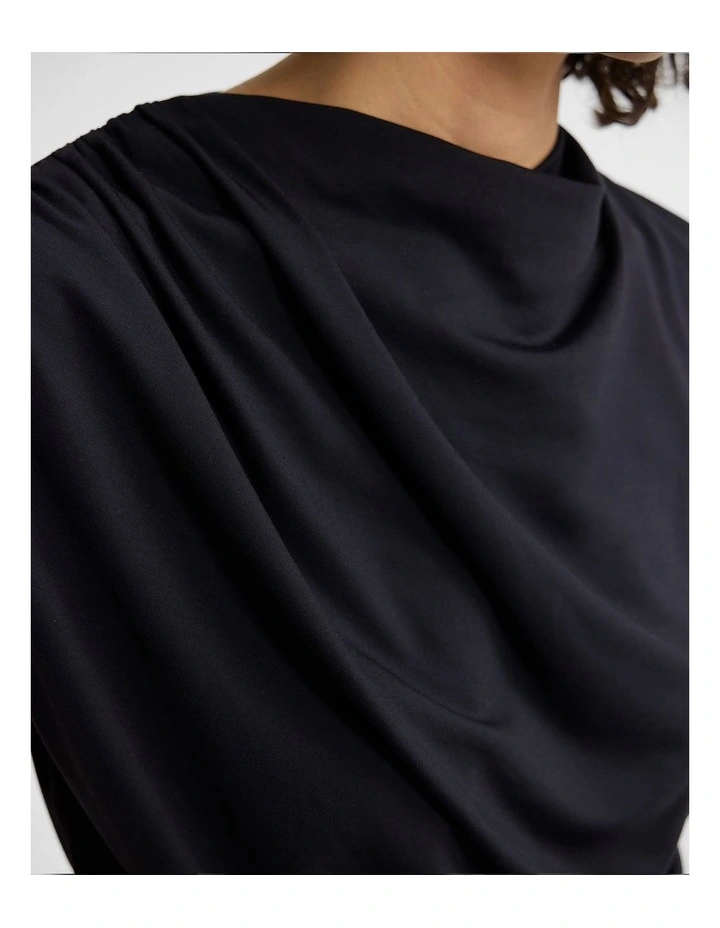 Aster Jersey Top in Black image 6