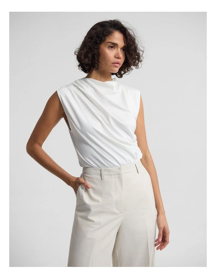 Aster Jersey Top in Ivory image 1