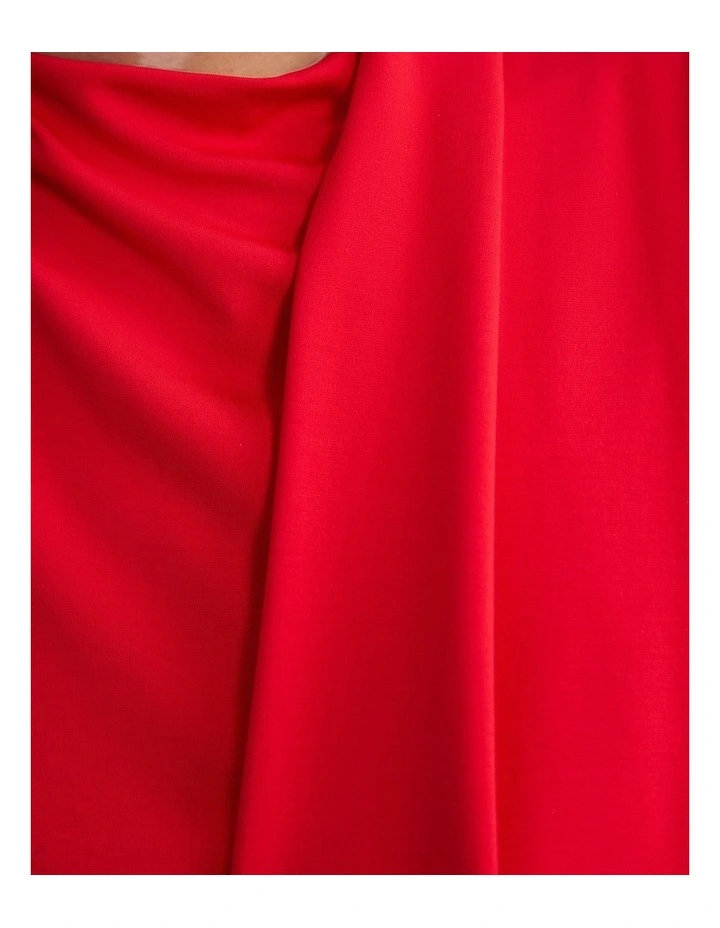 Mimi Jersey Scarf Detail Top in Red image 6