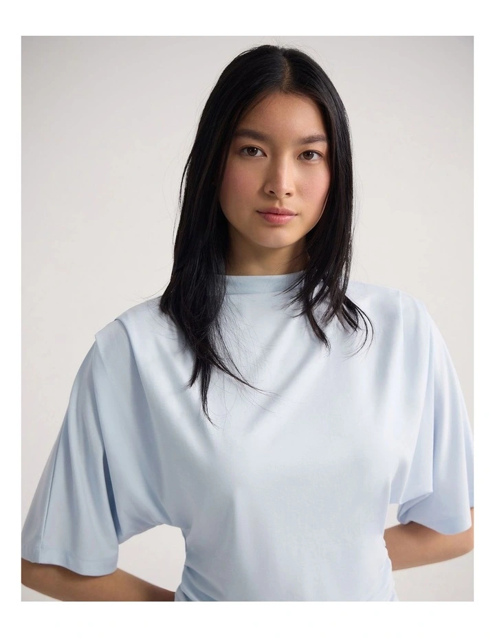 Rosie Jersey Stretch Top in Pale Blue image 4