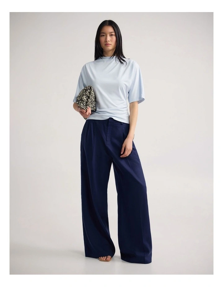 Rosie Jersey Stretch Top in Pale Blue image 5
