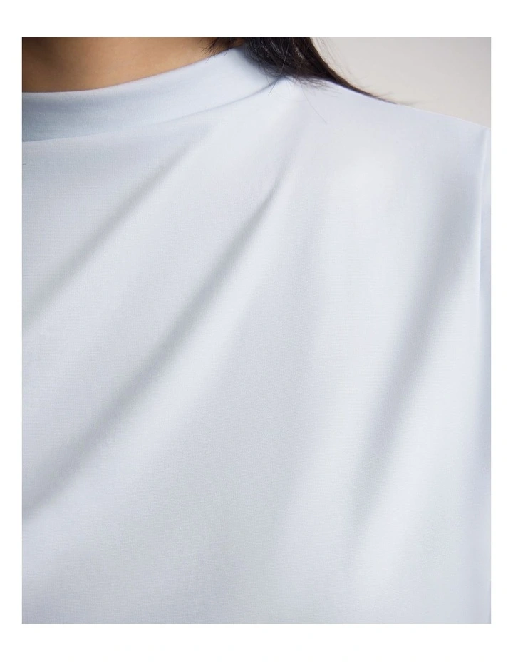 Rosie Jersey Stretch Top in Pale Blue image 6