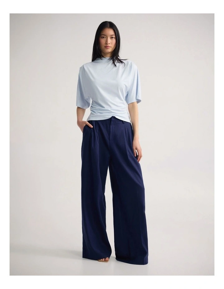 Rosie Jersey Stretch Top in Pale Blue image 7