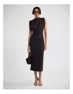 Genevive Dress in Deep Mocha