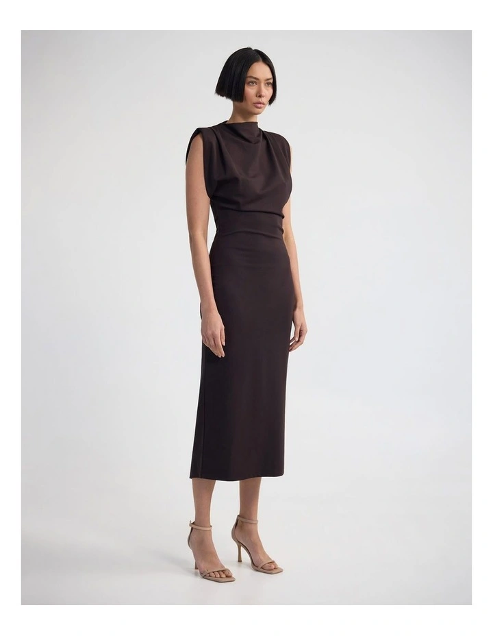 Genevive Dress in Deep Mocha image 3