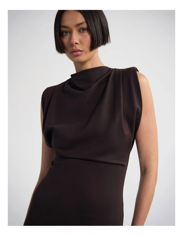 Genevive Dress in Deep Mocha image 5