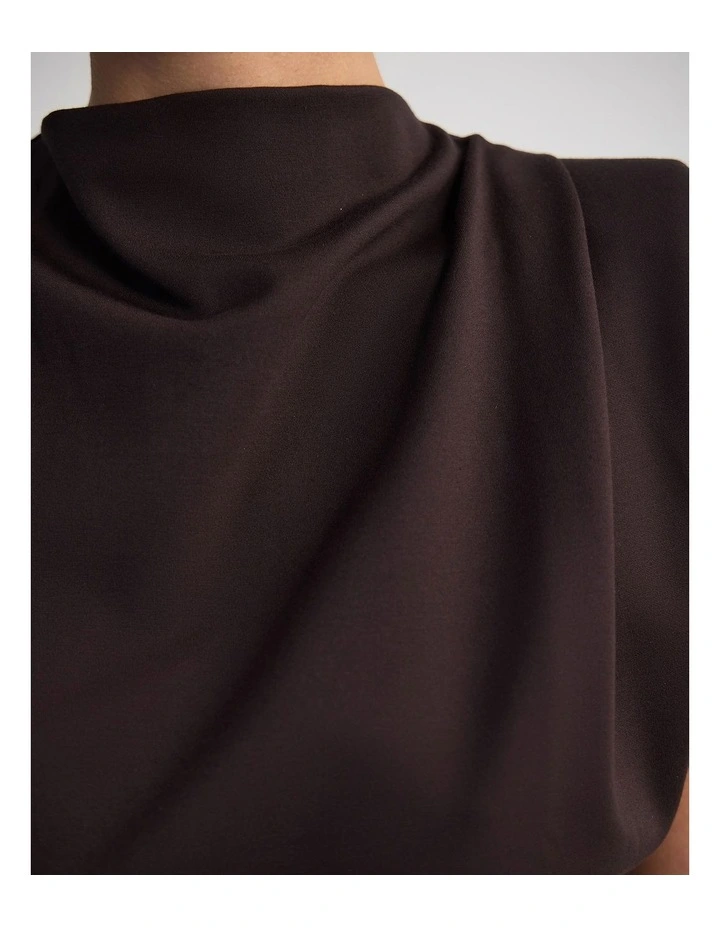 Genevive Dress in Deep Mocha image 6