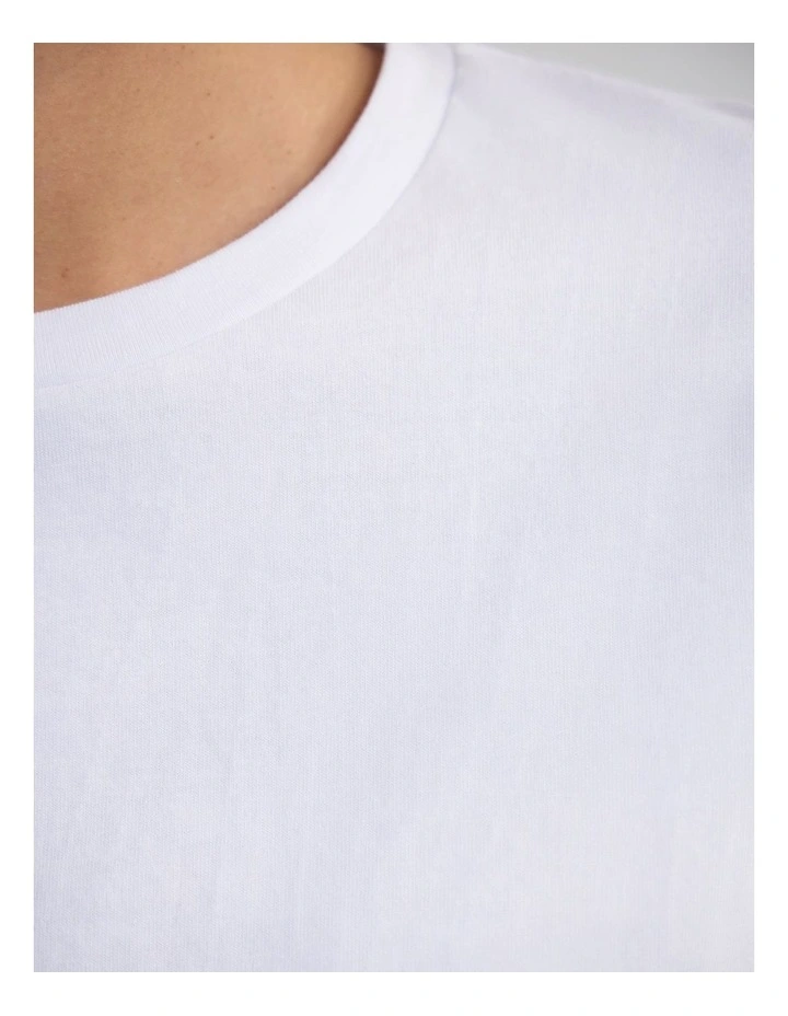 Bria Cotton Fringe Trim T-Shirt in White image 6