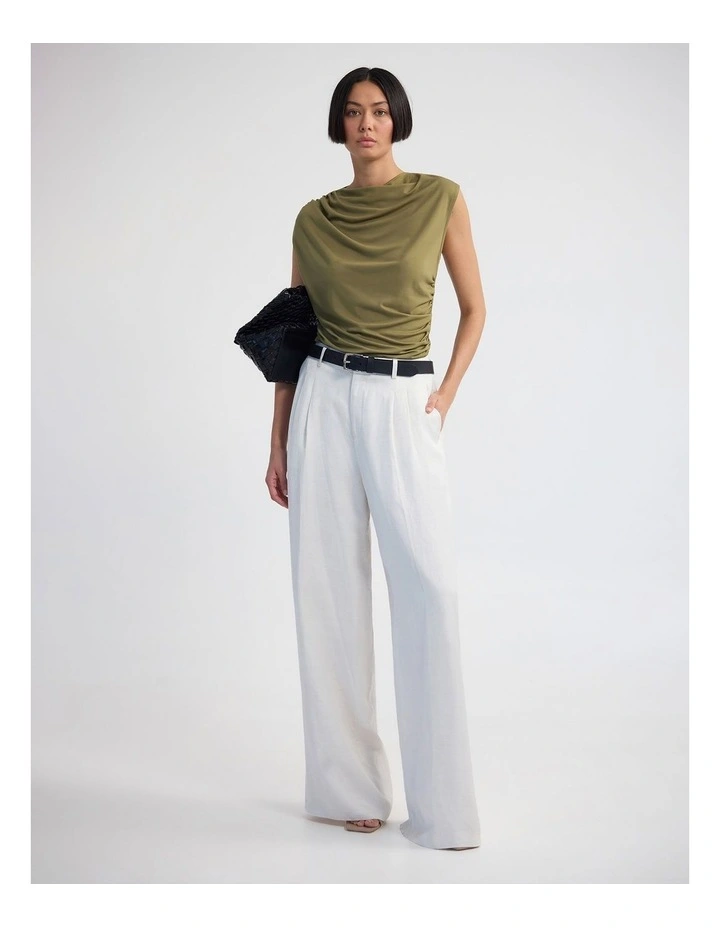 Aster Jersey Top in Olive image 5