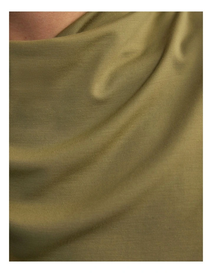 Aster Jersey Top in Olive image 6