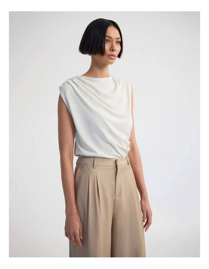 Aster Jersey Top in Stone image 3