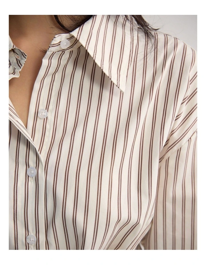 Rada Cotton Stripe Shirt in Chocolate Stripe image 6