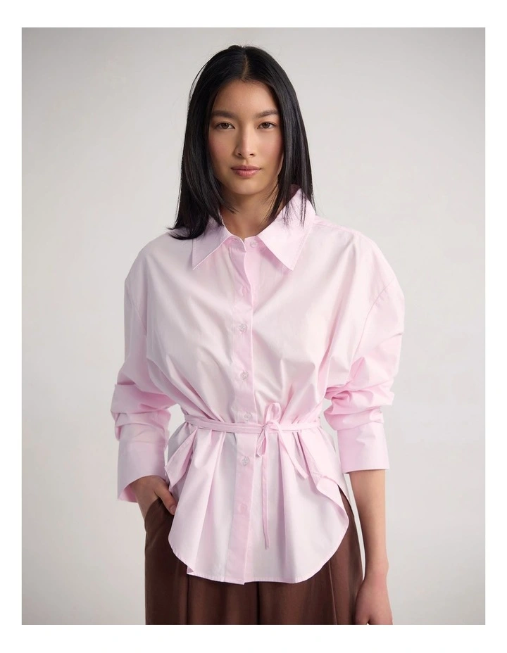 Rada Cotton Shirt in Pink image 4