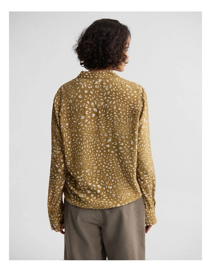 Poppy Printed Blouse in Caramel image 2