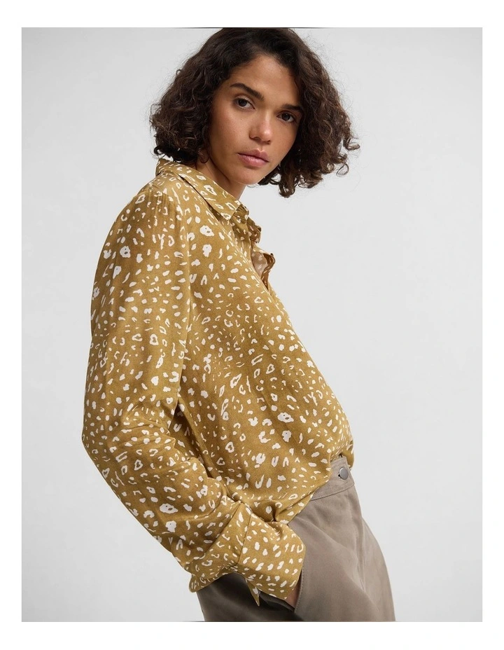 Poppy Printed Blouse in Caramel image 5