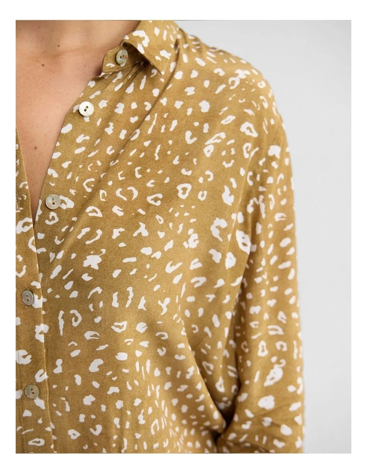 Poppy Printed Blouse in Caramel image 6