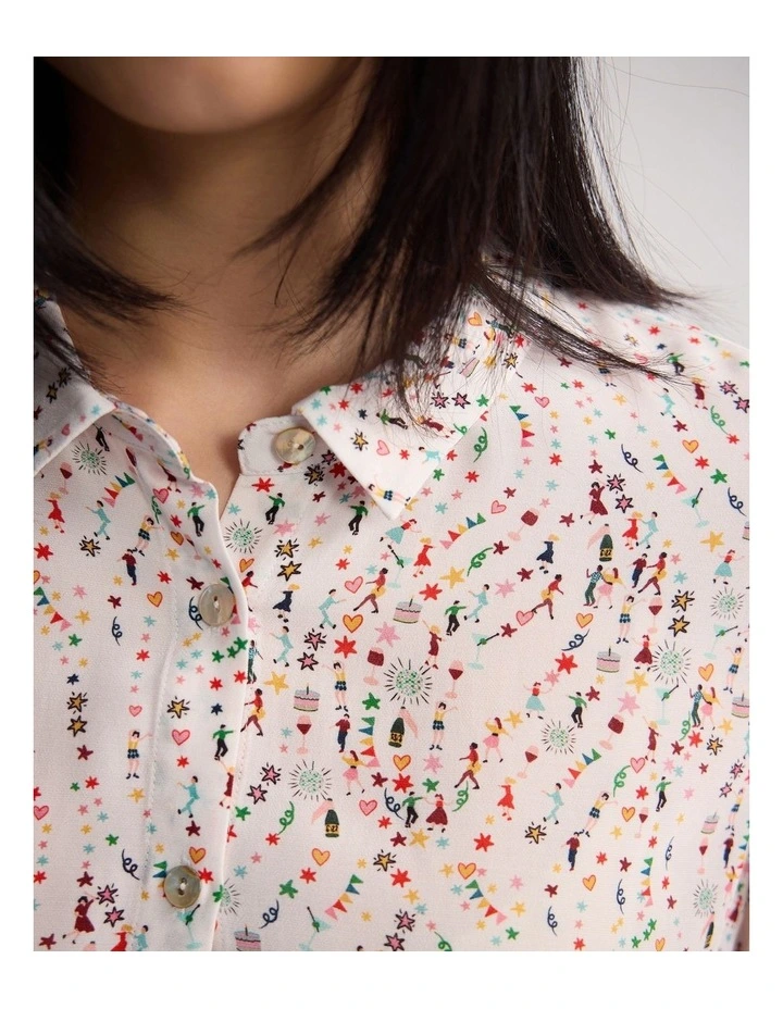 Poppy Printed Blouse in Multi image 6