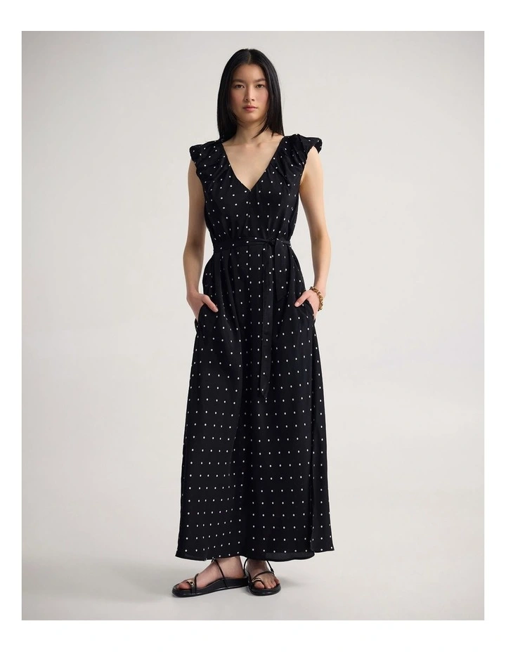 Claudia Polka Dot Spot Dress in Black/Cream Spot image 1