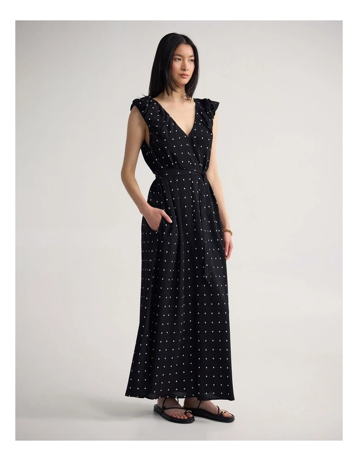 Claudia Polka Dot Spot Dress in Black/Cream Spot image 3