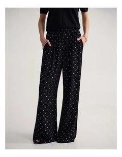 Chantelle Polka Dot Pant in Black/Cream Spot