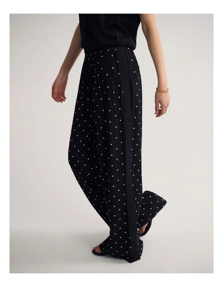 Chantelle Polka Dot Pant in Black/Cream Spot image 4