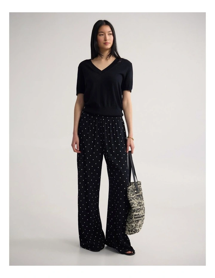 Chantelle Polka Dot Pant in Black/Cream Spot image 5
