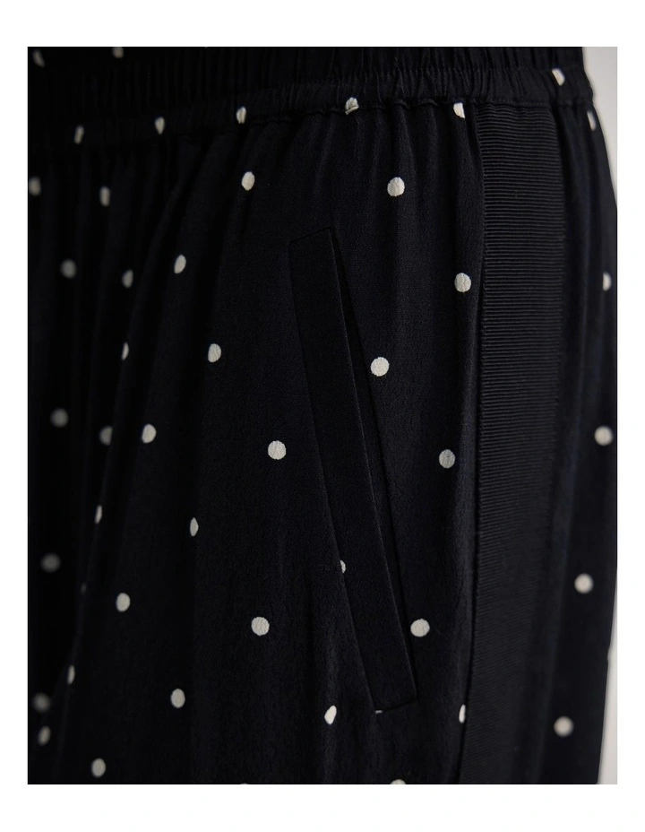 Chantelle Polka Dot Pant in Black/Cream Spot image 6