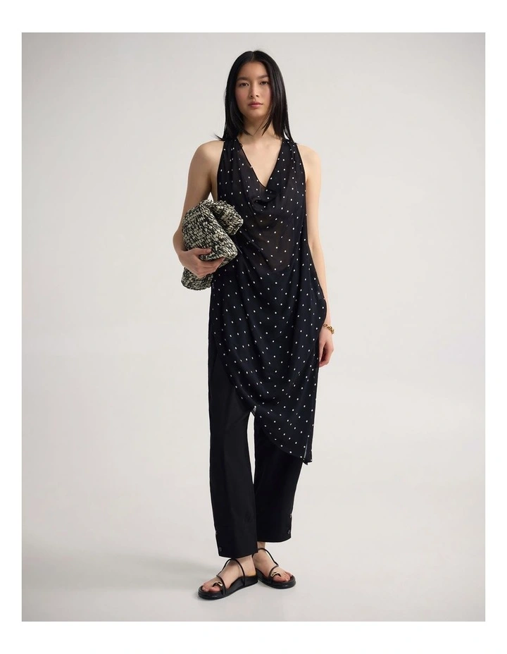 Jasmine Polka Dot Sheer Top in Black/Cream Spot image 1