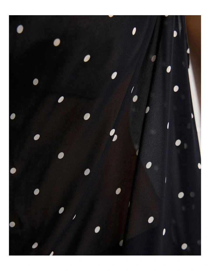 Jasmine Polka Dot Sheer Top in Black/Cream Spot image 6