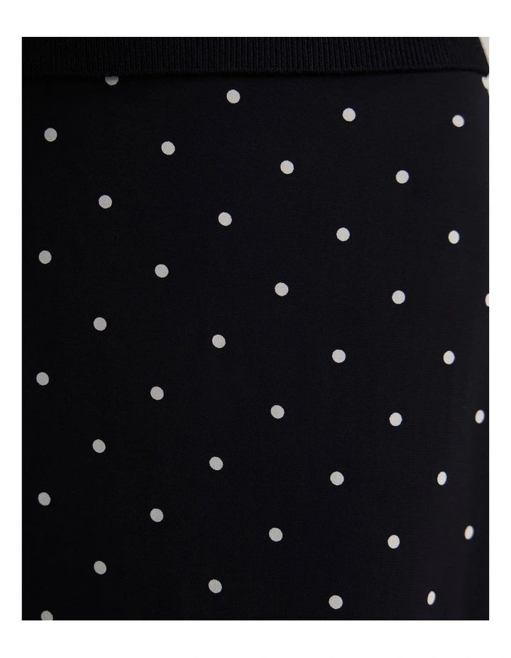 Maddi Polka Dot Skirt in Black/Cream Spot image 6