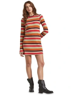Dolly Long Sleeve Knit Dress in Multi
