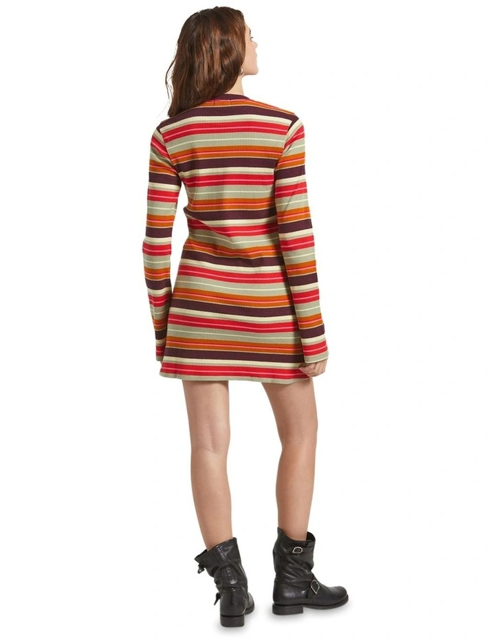 Dolly Long Sleeve Knit Dress in Multi image 2