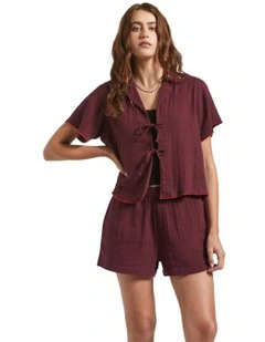 Wandering Tie Top in Red