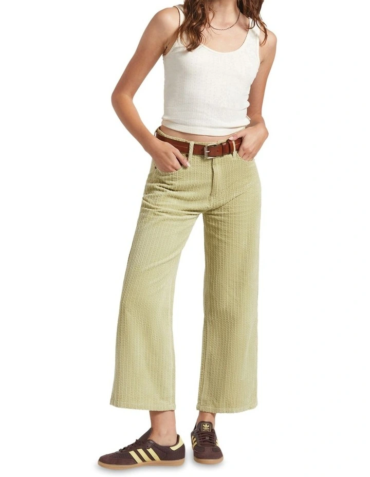 Margo Cropped 5 Pocket Pant in Beige image 1