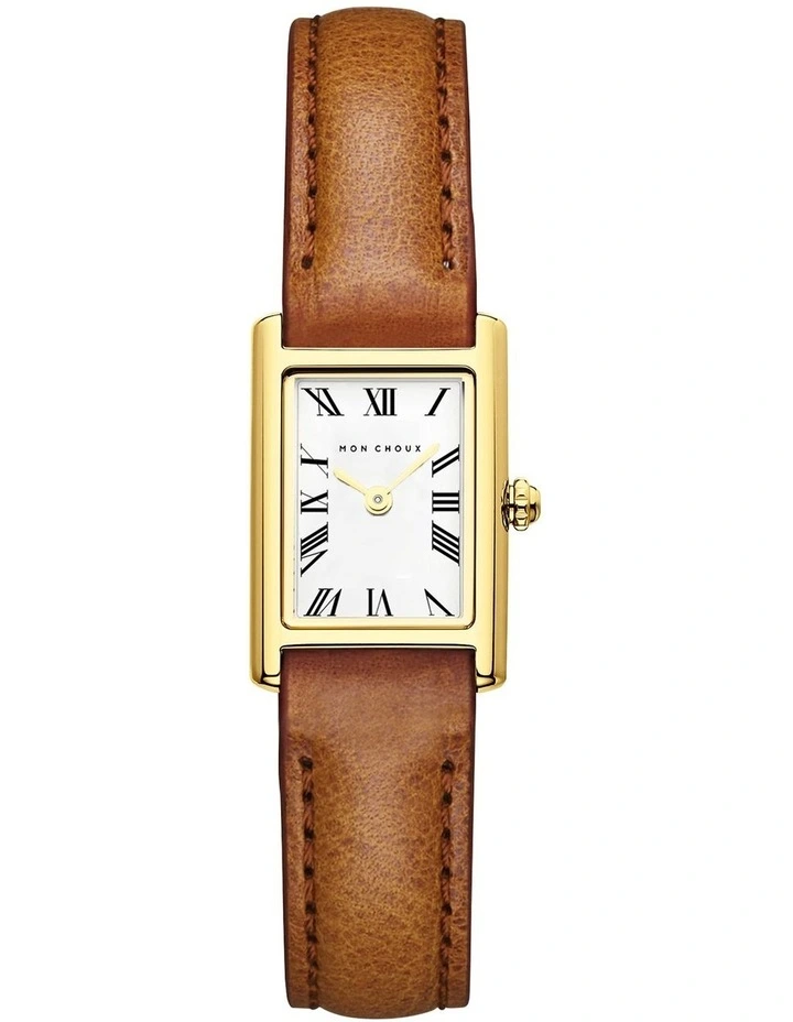 Rendezvous Stainless Steel Rectangle Watch 28mm in Gold image 1