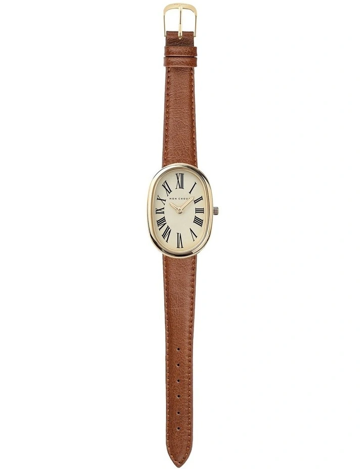 Fleur Oval Watch 23mm in Gold image 2
