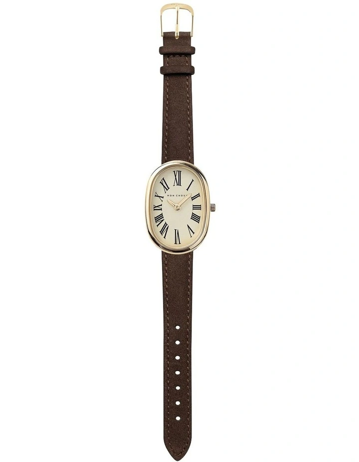 Fleur Oval Watch 23mm in Gold image 2