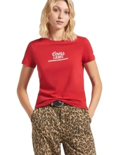 Light Racing Fitted Tee in Coors Red