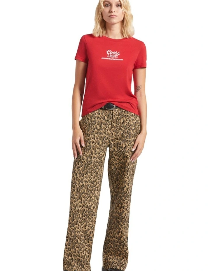 Light Racing Fitted Tee in Coors Red image 4