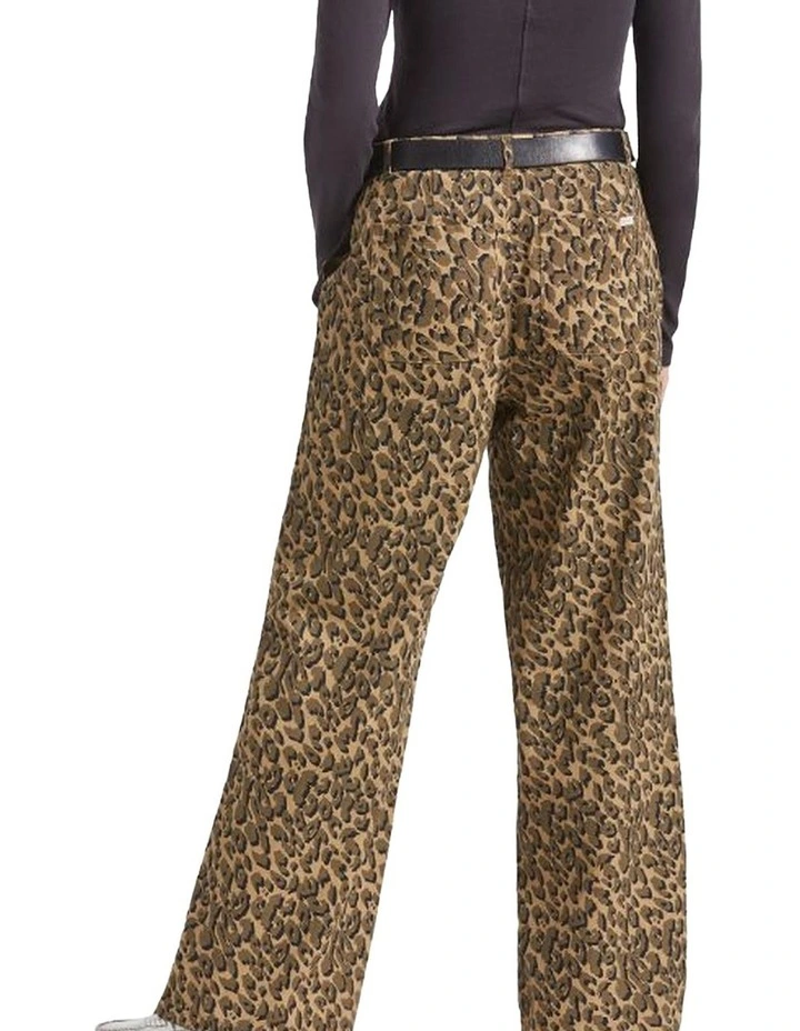 Jane Utility Wide Leg Pant in Brown Cheetah image 2