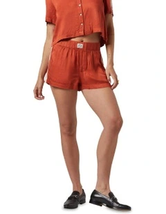 Silky Boxer Short in Burnt Brick